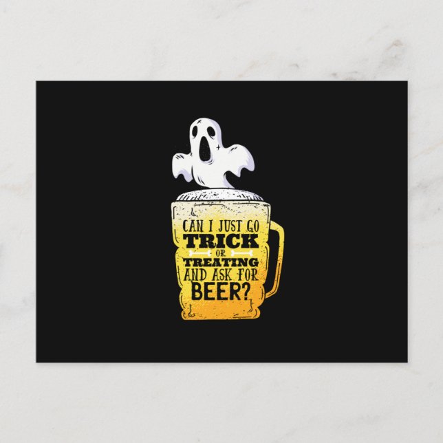 Trick or treat beer postcard (Front)