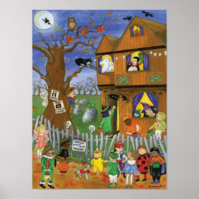 Trick or Treat, Bite and Eat. Halloween Poster (Front)