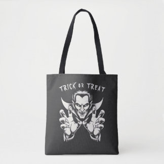 Trick or Treat, Bite's On Me Personalized Dracula Tote Bag