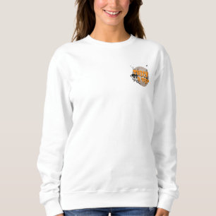 Trick or Treat Black Cat and Skull Halloween Party Sweatshirt