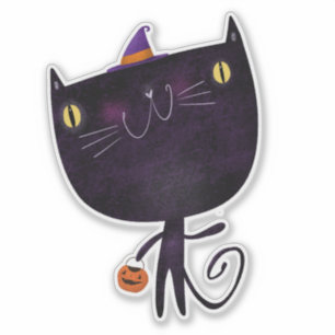 Trick or Treat Black Cat Cute Halloween Fall