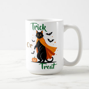 Trick or Treat Black Cat Specialty Mug