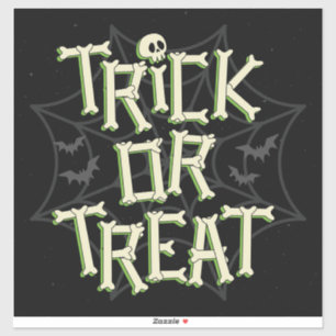 Trick or Treat Bones Typography 