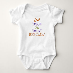 Trick or Treat Boo Crew Baby Halloween Outfit Bodysuit