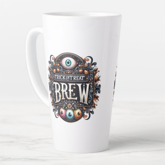 Trick or Treat Brew  Latte Mug (Left Angle)