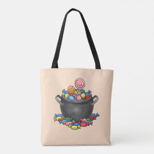 Trick or Treat Candy Cauldron Tote Bag