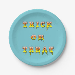 Trick or Treat Candy Cone Version Paper Plate