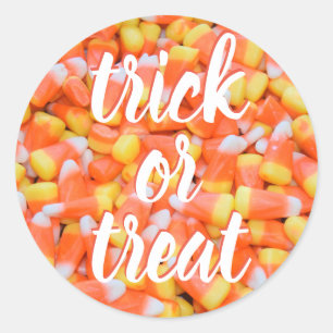 Trick or Treat - Candy Corn - Halloween Classic Round Sticker