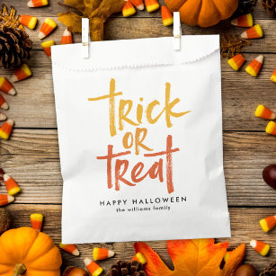 Trick or Treat Candy Corn Halloween Favour Bag