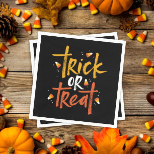 Trick or Treat Candy Corn Halloween Napkin