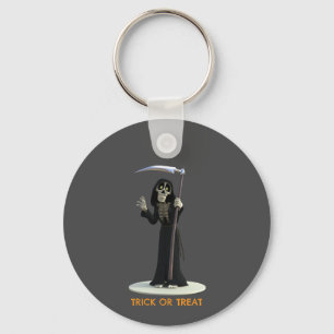 Trick or Treat. Cartoon Grim Reaper Keychain