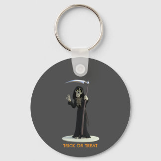 Trick or Treat. Cartoon Grim Reaper Keychain