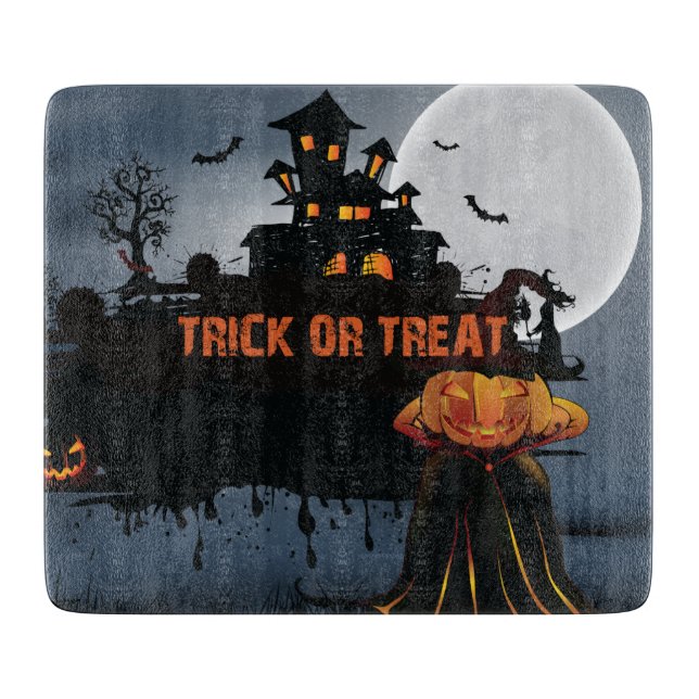 Trick or treat castle  cutting board (Front)