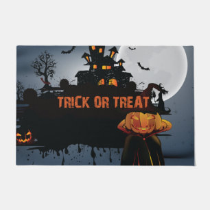 Trick or treat castle doormat