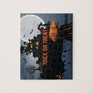 Trick or treat castle jigsaw puzzle