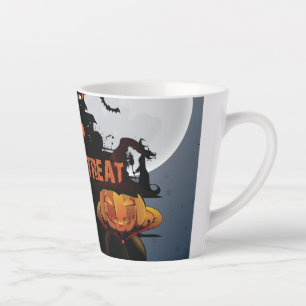 Trick or treat castle latte mug