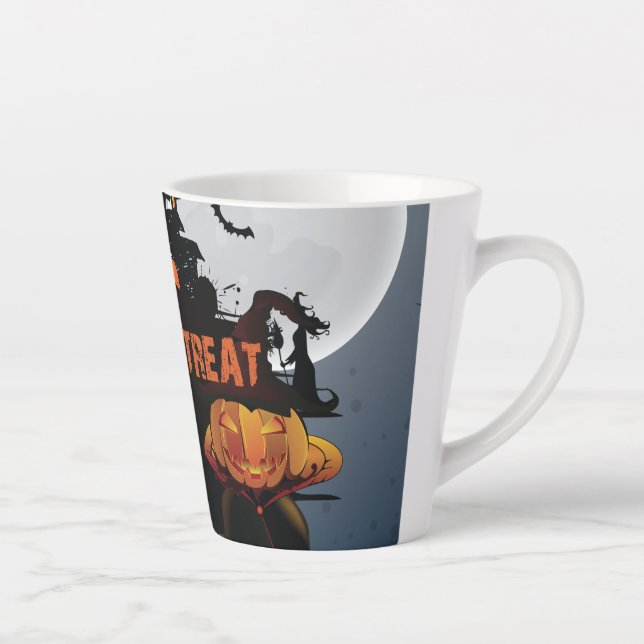 Trick or treat castle  latte mug (Right)