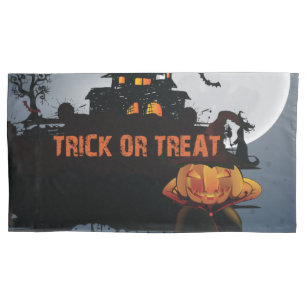 Trick or treat castle pillowcase