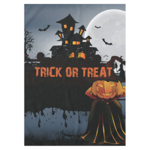 Trick or treat castle tablecloth