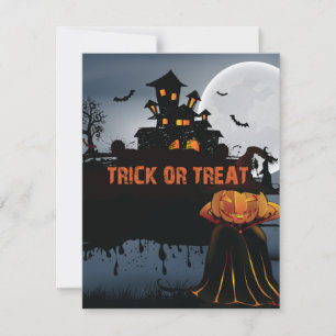 Trick or treat castle thank you card