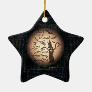 trick or treat ceramic ornament