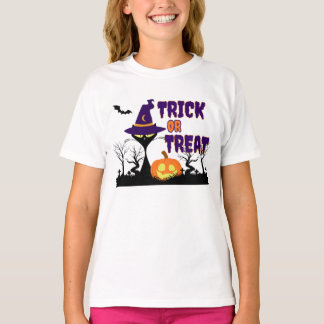 Trick or Treat - Chat d'Halloween - T-Shirt pour E