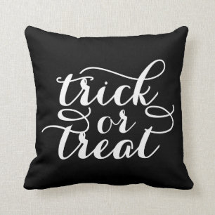 Trick or Treat Chic Halloween Throw Pillow