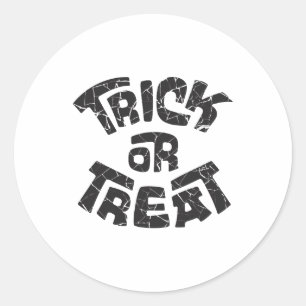 trick or treat classic round sticker