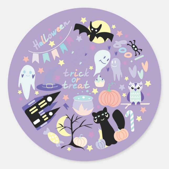 Trick or Treat  Classic Round Sticker (Front)