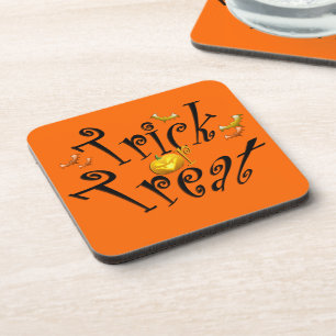 Trick or Treat Cork Coaster