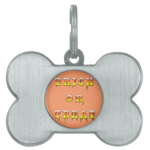 Trick or Treat (corn candy colour) Pet Name Tag