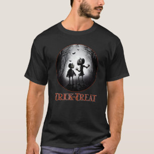 Trick or Treat Creepy Children Costumed in Woods   T-Shirt