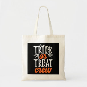Trick Or Treat Crew Funny Cute Moon Scary Spider Tote Bag