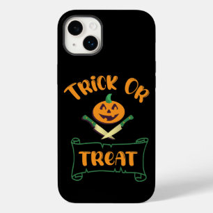 Trick or treat crossbones Halloween pumpkin face Case-Mate iPhone 14 Plus Case