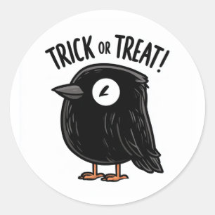 Trick or Treat! - Crow 1  Classic Round Sticker
