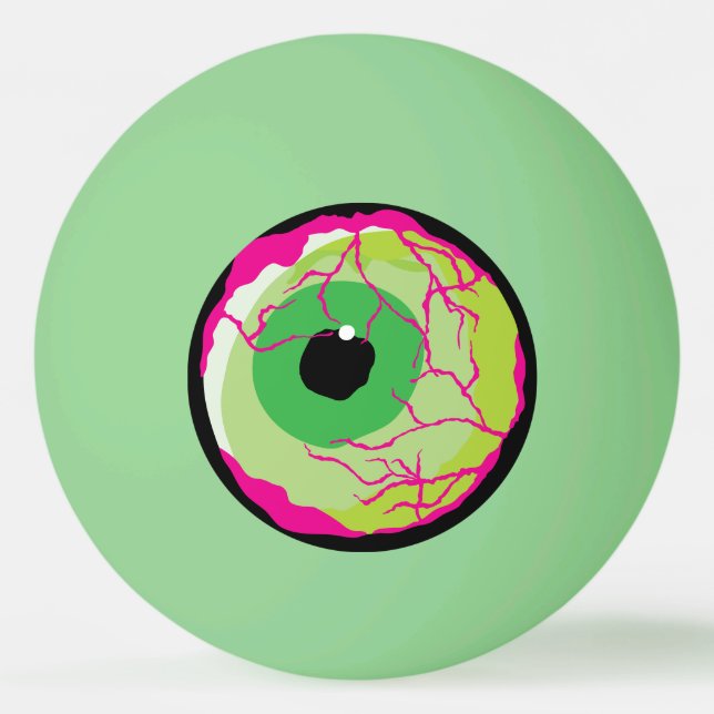 'Trick or Treat' Customizable Eyeball and Candy  Ping Pong Ball (Front)