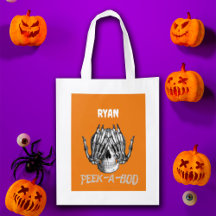 Trick or Treat Customize Personalize Name Bag