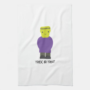 Trick or Treat- Cute Frankenstein Kitchen Towel