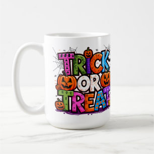 TRICK OR TREAT Cute Halloween Bash Party Coffee Mug