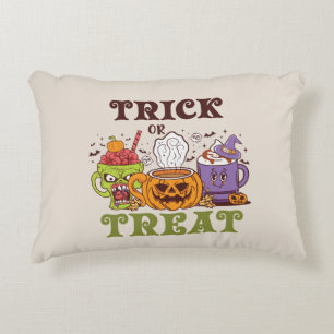 Trick Or Treat – Cute Halloween Coffee Brew Accent Pillow