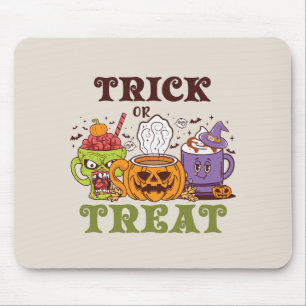 Trick Or Treat – Cute Halloween Coffee Brew Mouse Pad