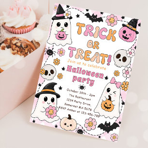 TRICK OR TREAT CUTE HALLOWEEN INVITATION