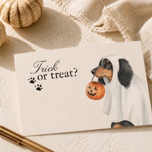 Trick or Treat Dachshund Dog Halloween Card