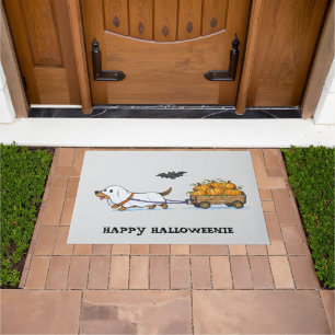 TRICK OR TREAT DACHSHUND DOORMAT