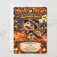 🎃🦖 Trick or Treat Dino Halloween Party 👻✨
