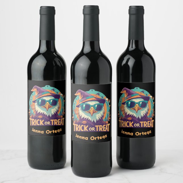 Trick or Treat Eager - Fright Night Wine Label (Bottles)