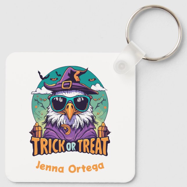 Trick or Treat Eager - Scary Good Times Keychain (Back)