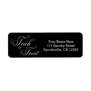 TRICK OR TREAT Étiquettes d'adresse élégantes pour