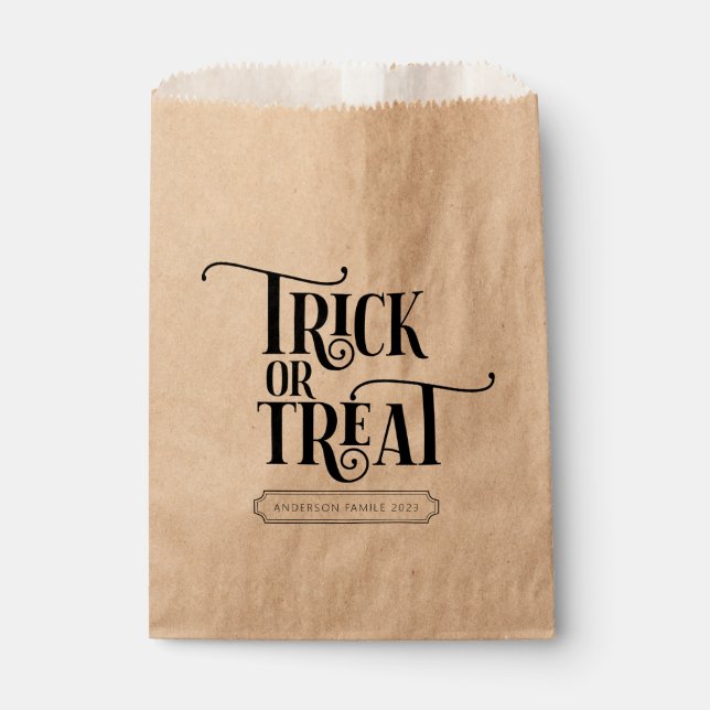 Trick or Treat Favour Bag (Front)