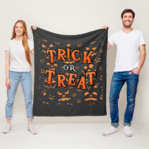 Trick or Treat Fleece Blankets - Halloween